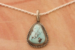 Native American Jewelry Genuine Golden Hills Turquoise Pendant